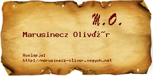 Marusinecz Olivér névjegykártya